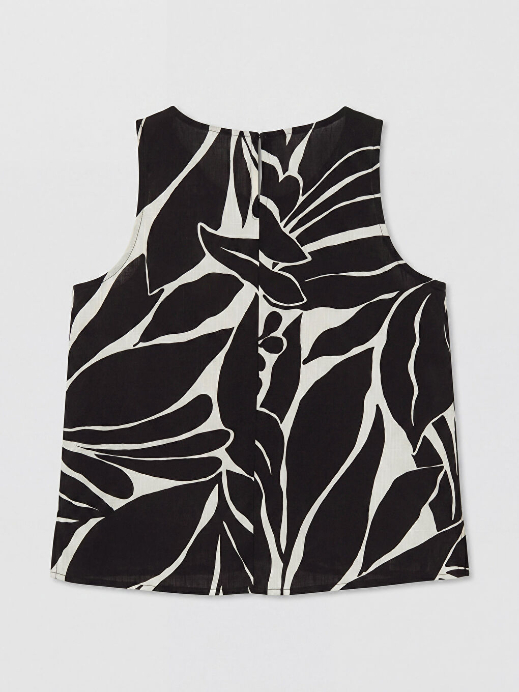 Siyah Bisiklet Yaka Desenli Bluz-1