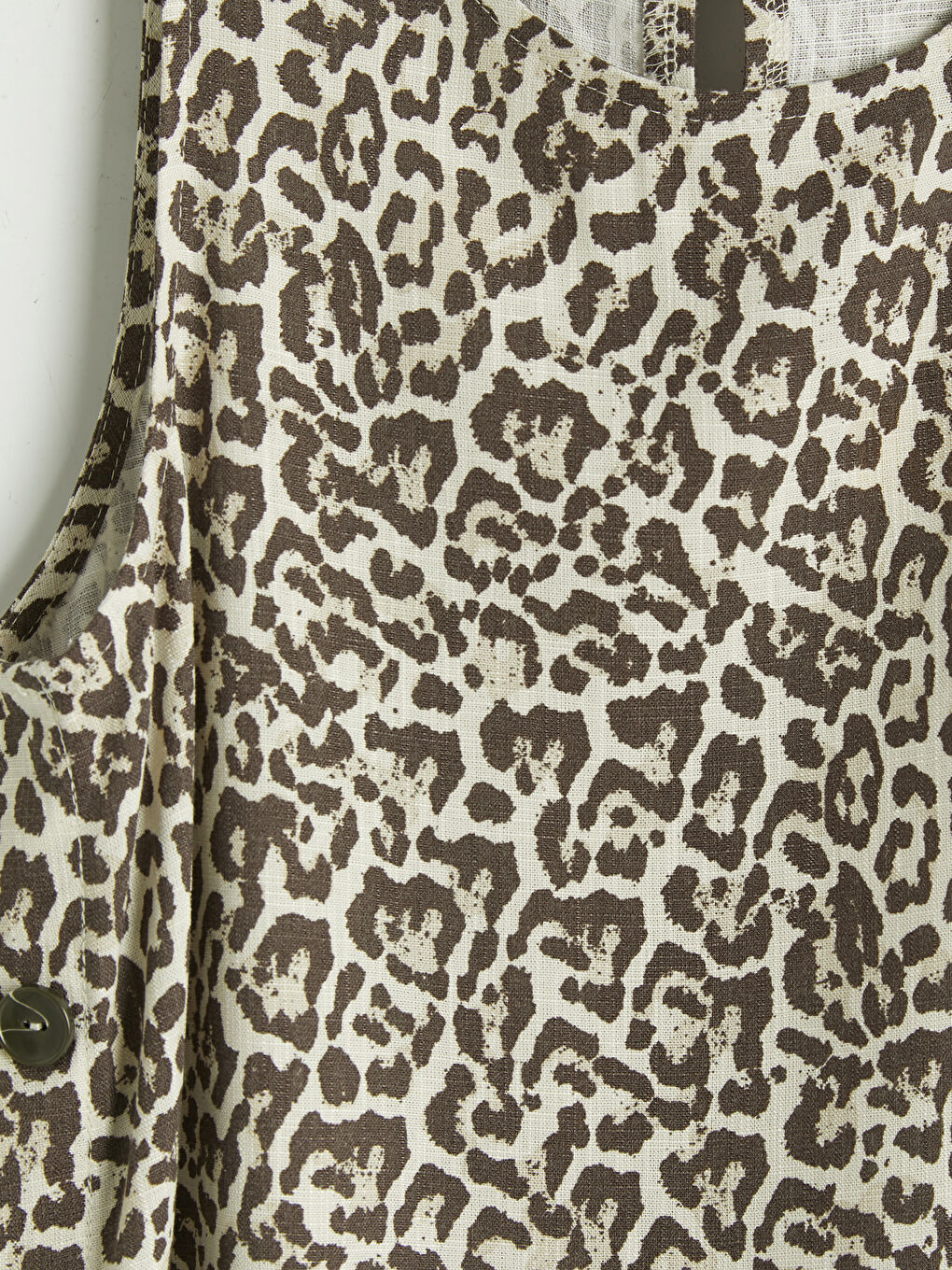 Kahverengi Bisiklet Yaka Leopar Desenli Bluz-6