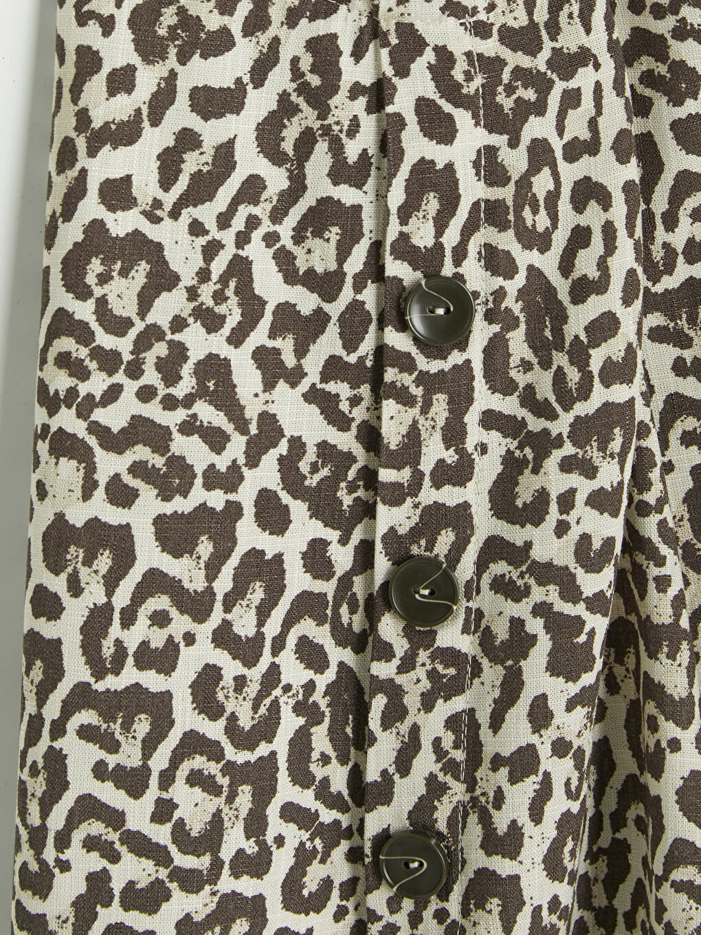 Kahverengi Bisiklet Yaka Leopar Desenli Bluz-7