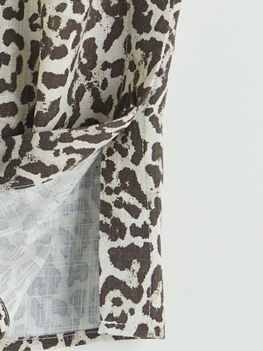 Kahverengi Bisiklet Yaka Leopar Desenli Bluz-8