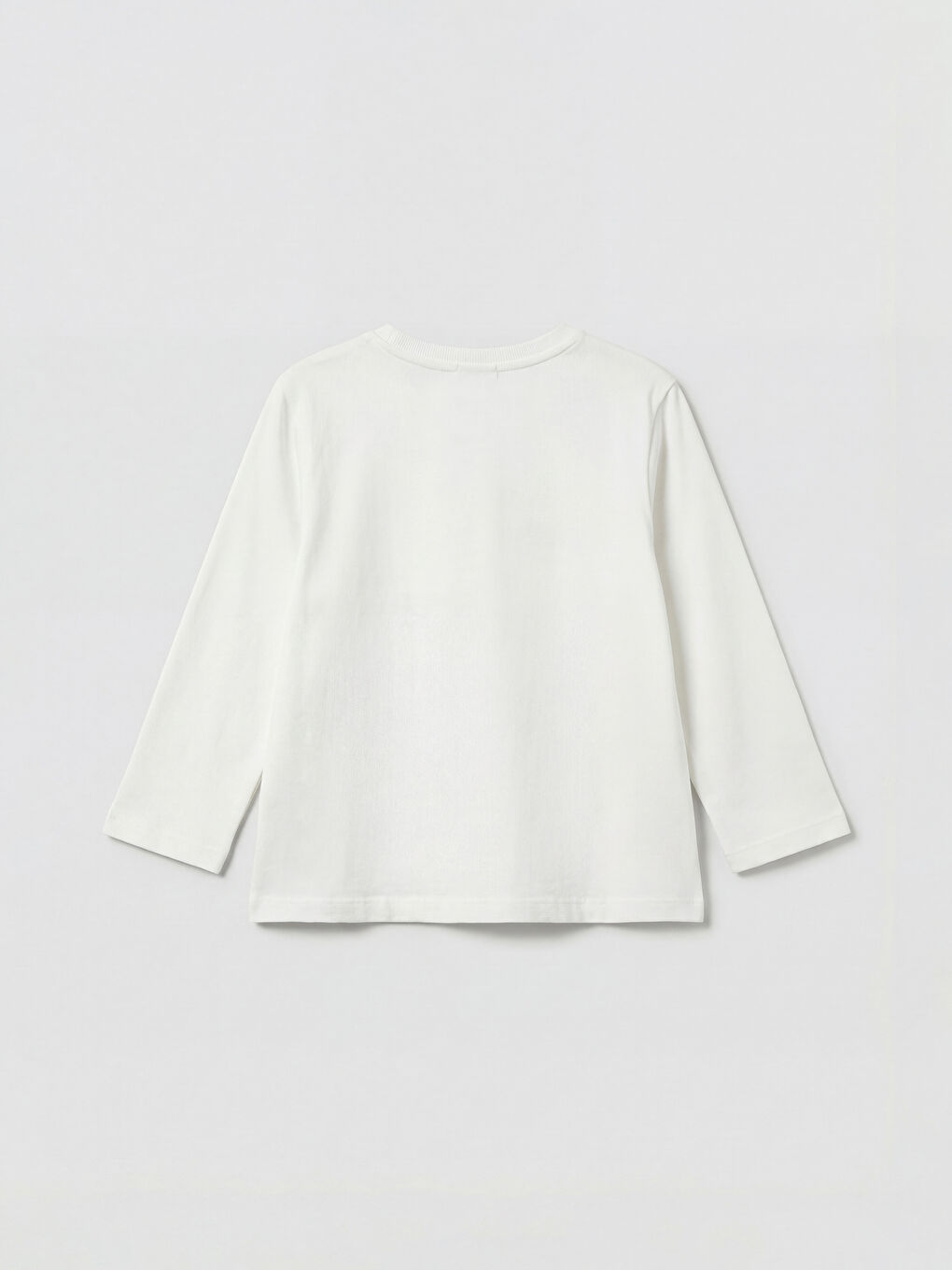 Ekru Bisiklet Yaka Baskılı Kız Çocuk Tişört-2