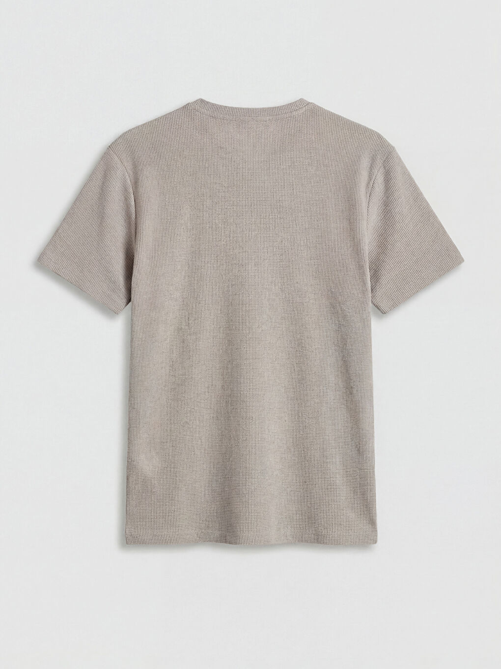 Gri Bisiklet Yaka Erkek Tişört-5