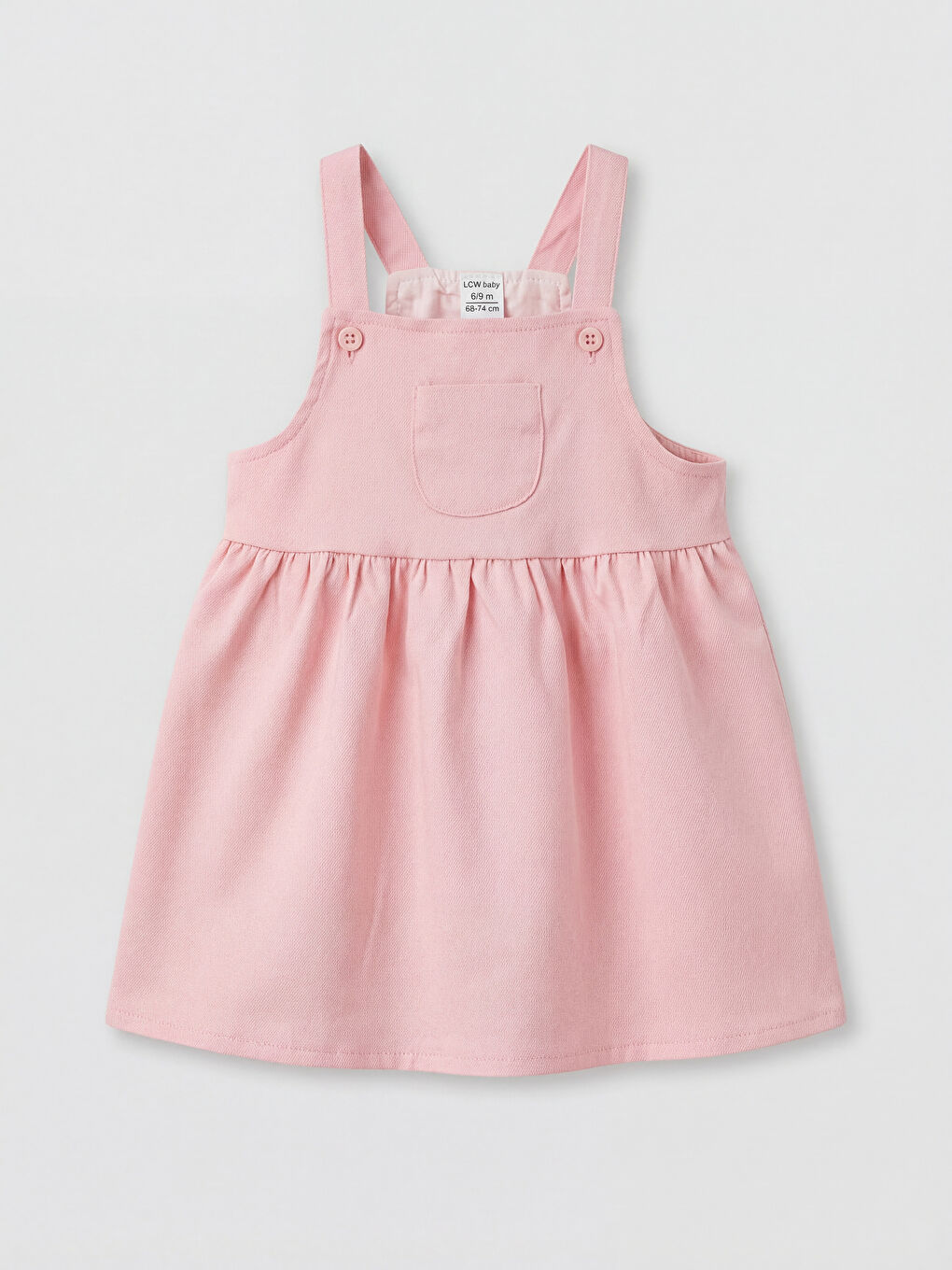 Pembe Kız Bebek Salopet Elbise
