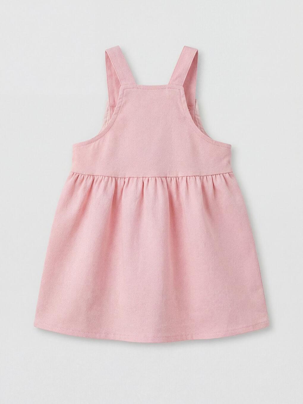 Pembe Kız Bebek Salopet Elbise ve Tişört-4