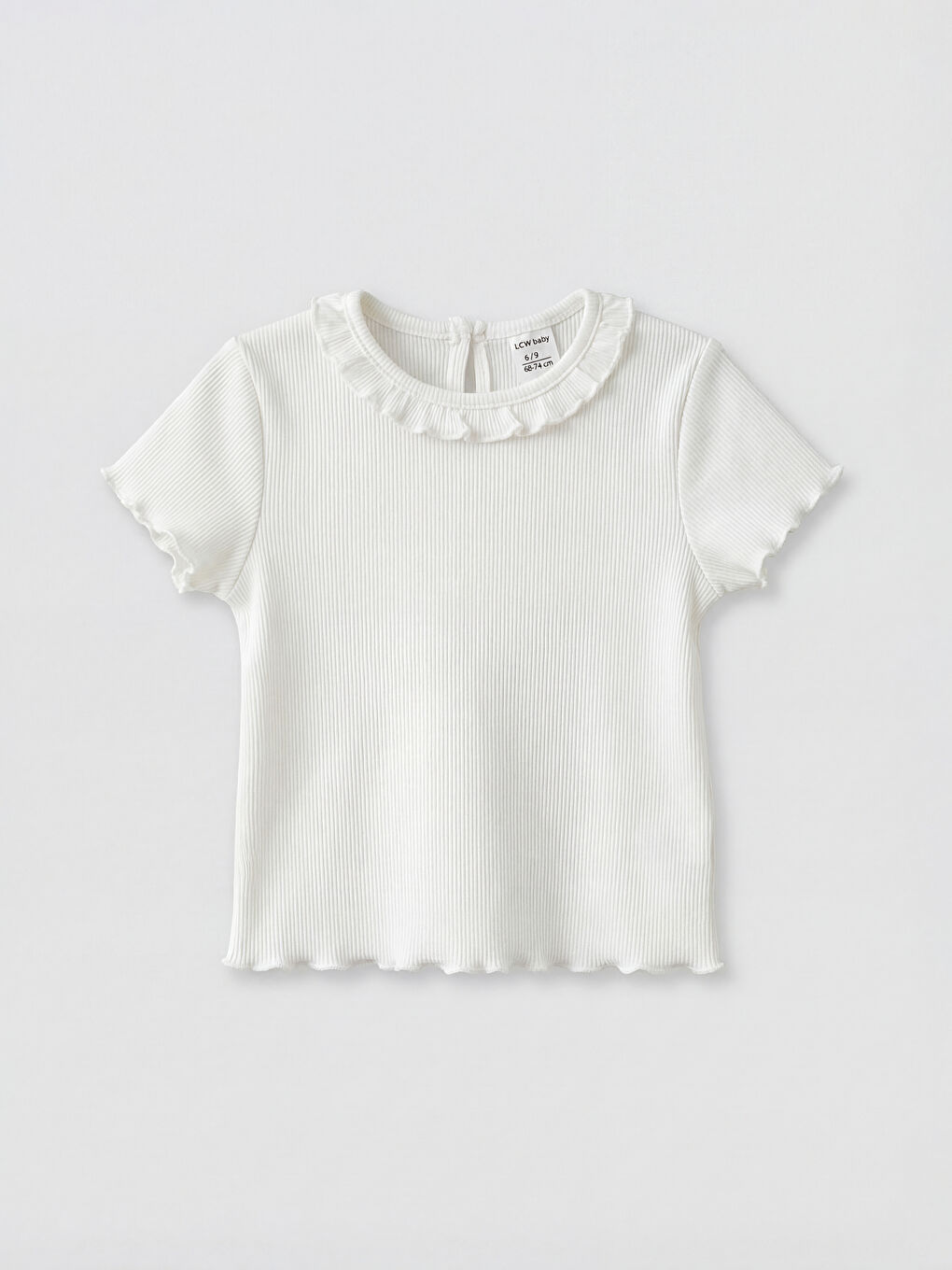 Mavi Kalp Desenli Kız Bebek Gabardin Elbise ve Tişört-3