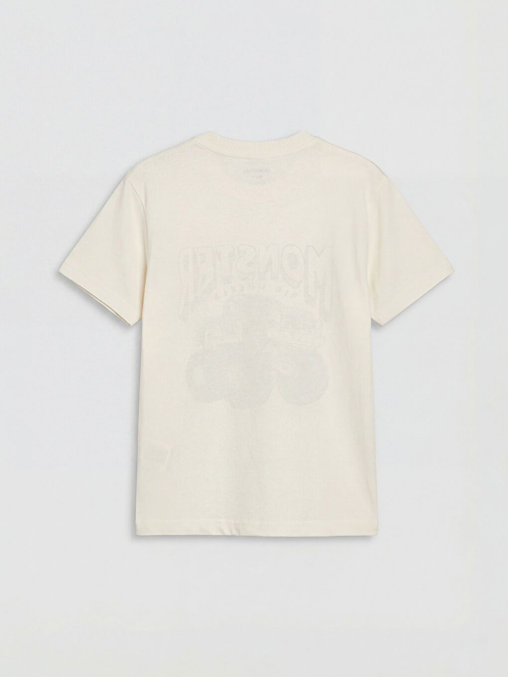 Bej Erkek Çocuk Baskılı Tişört Ve Şort Takım-2