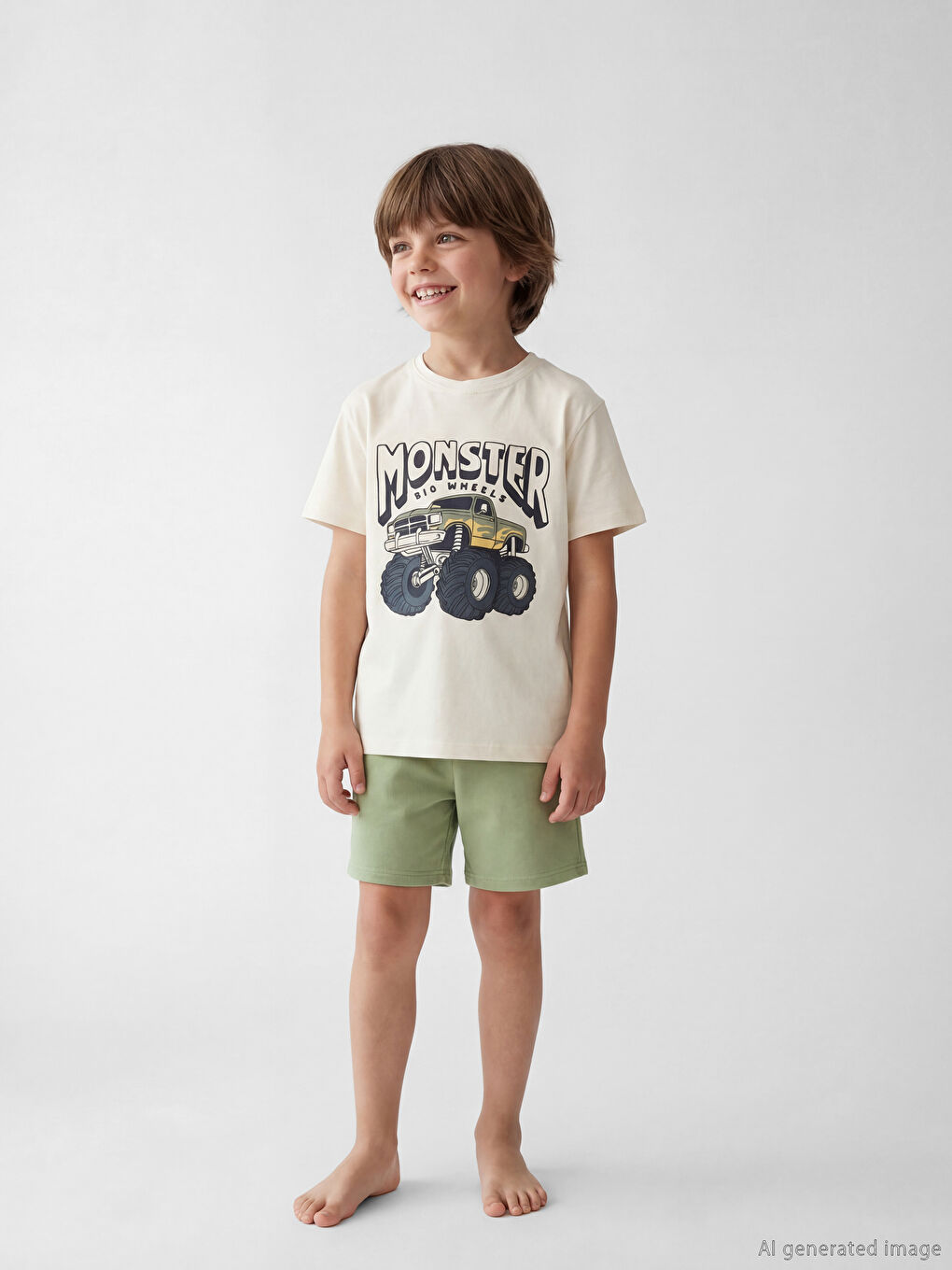 Boys' Printed T-Shirt and Shorts Set