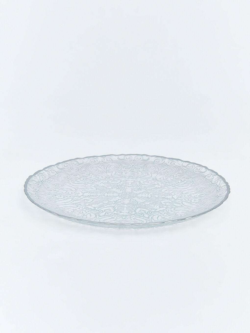 Renksiz Desenli Cam Tabak