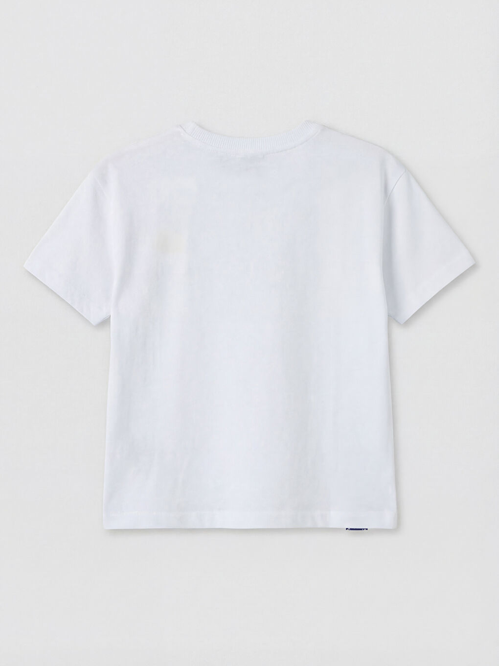 Beyaz Bisiklet Yaka Minecraft Baskılı Erkek Çocuk Tişört-1