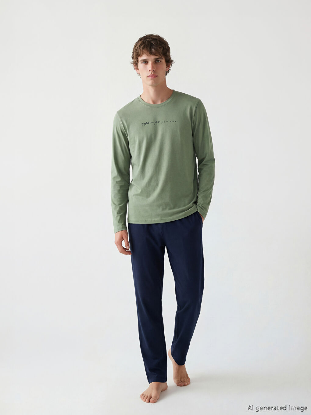 Standard Fit Printed Men's Pyjama Set-1