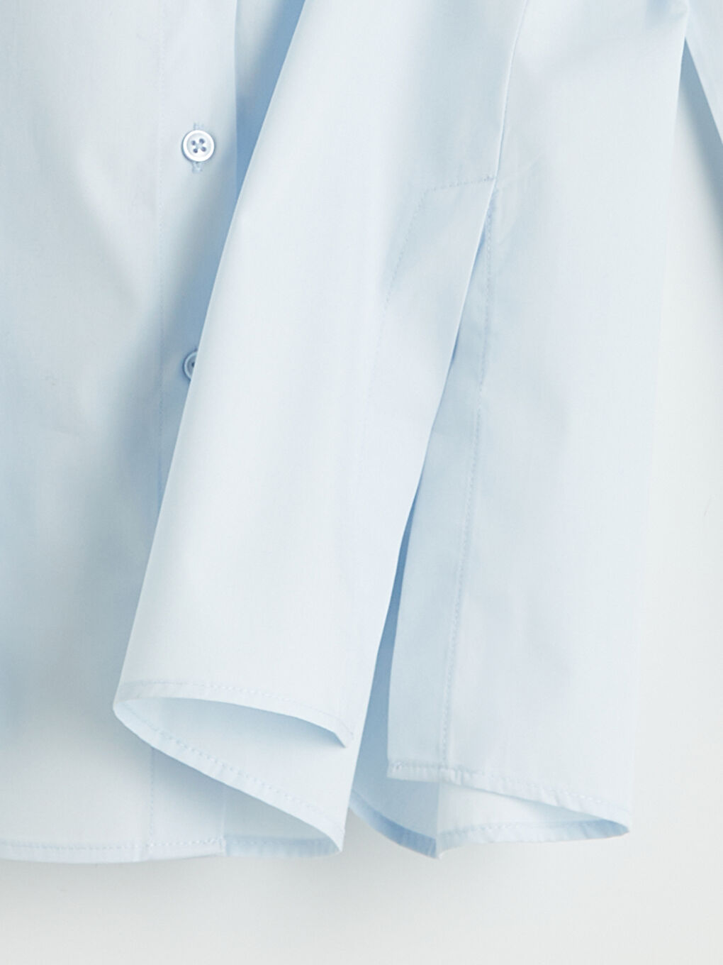 Mavi Kruvaze Detaylı Kadın Gömlek-6