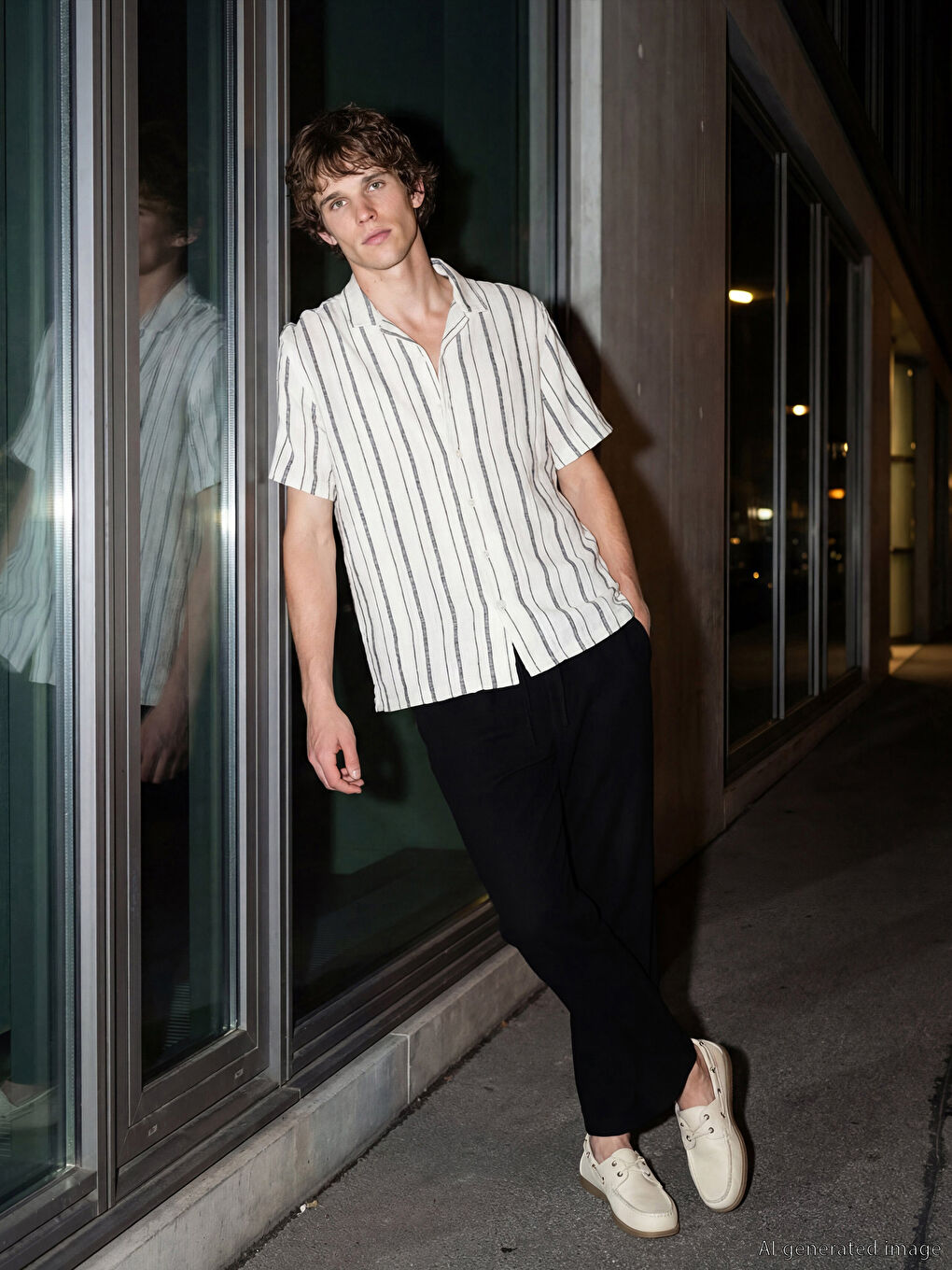 Siyah Regular Fit Armürlü Erkek Pantolon