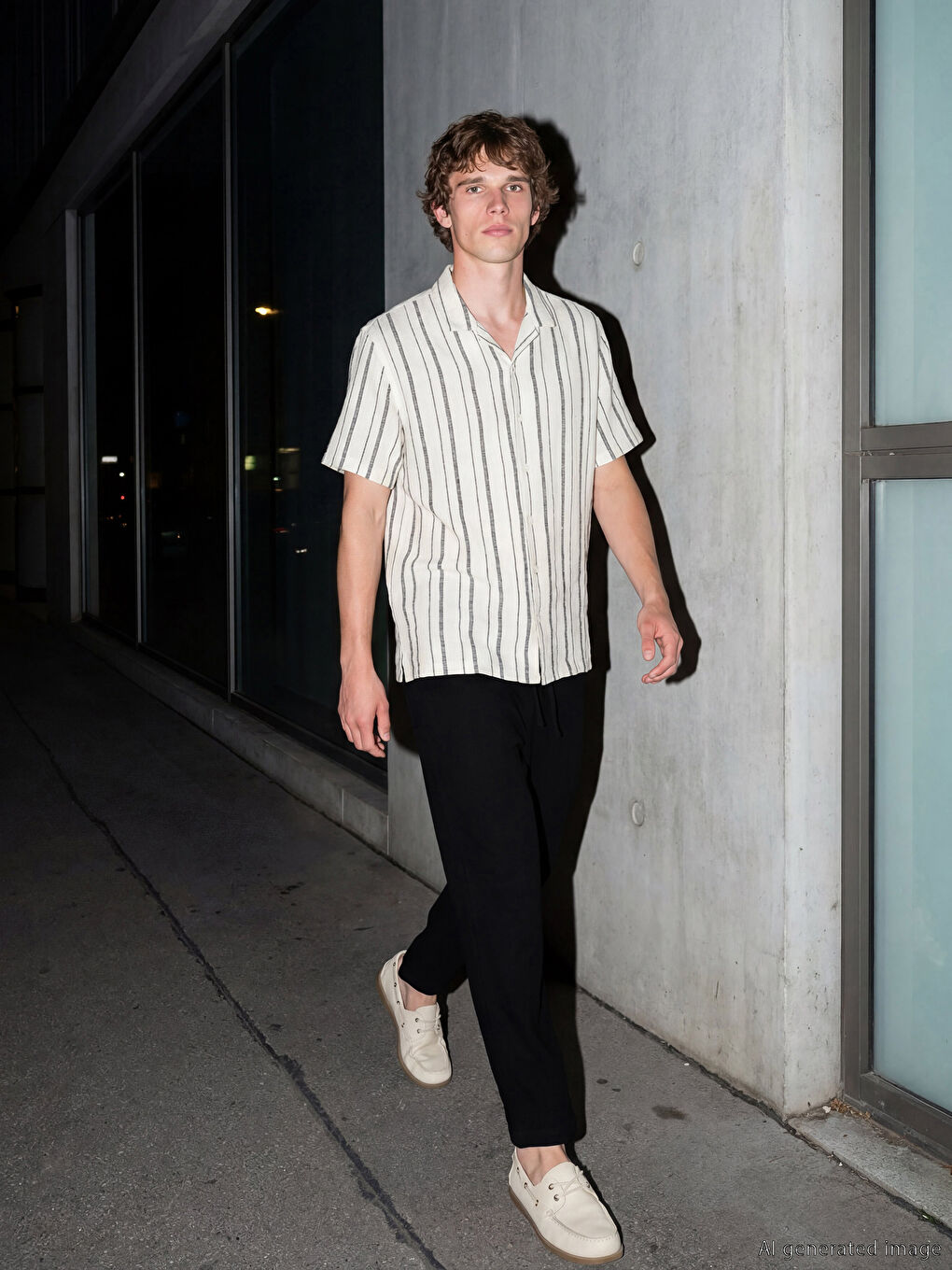 Siyah Regular Fit Armürlü Erkek Pantolon-1