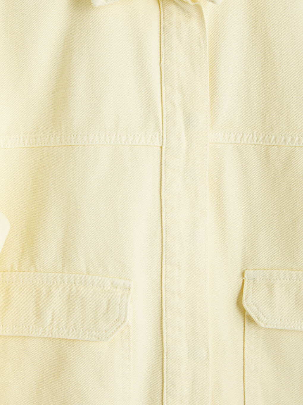 Sarı Gömlek Yaka Oversize Kadın Jean Ceket-6