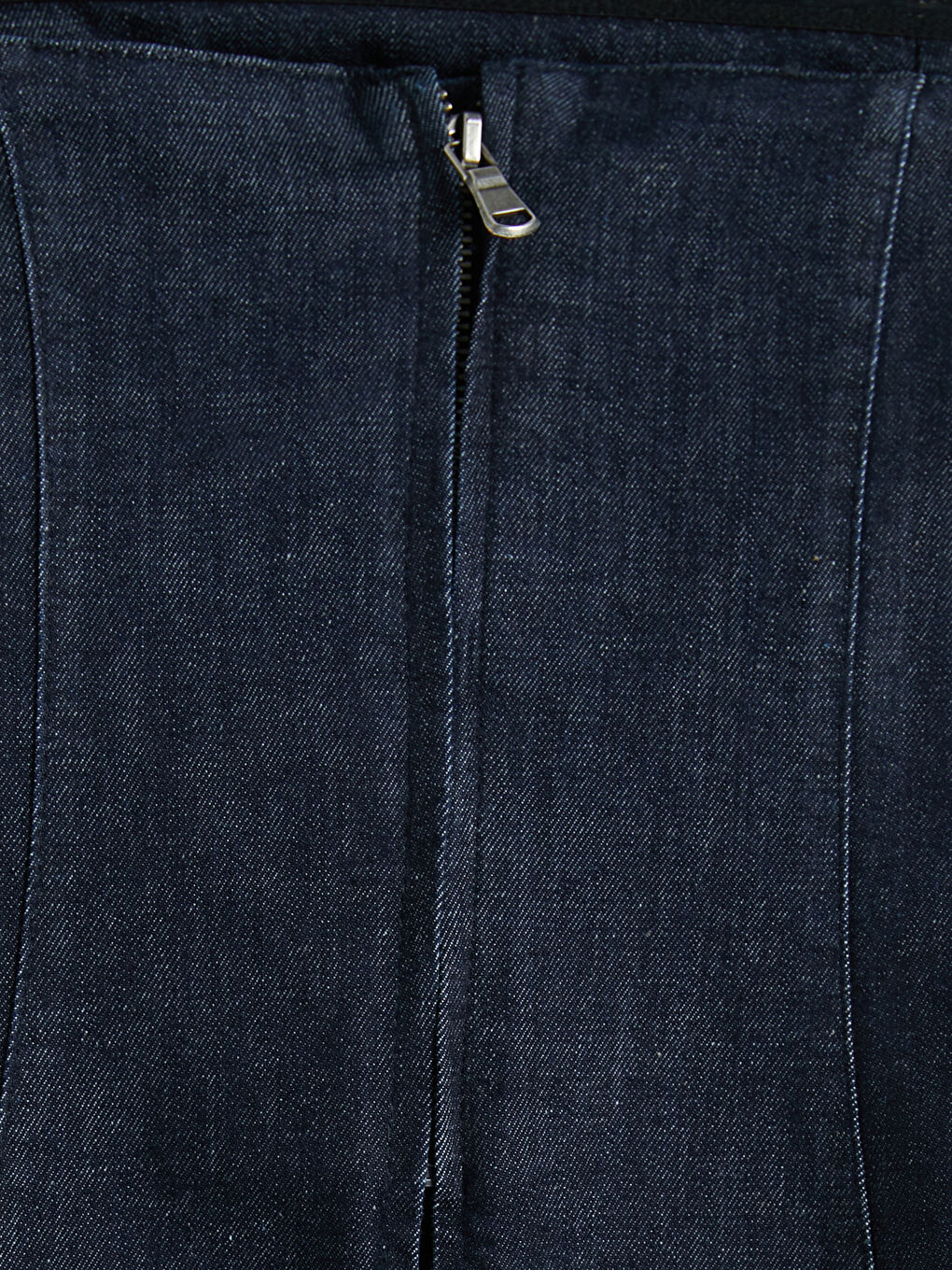 İndigo Straplez Yaka Jean Bluz-2