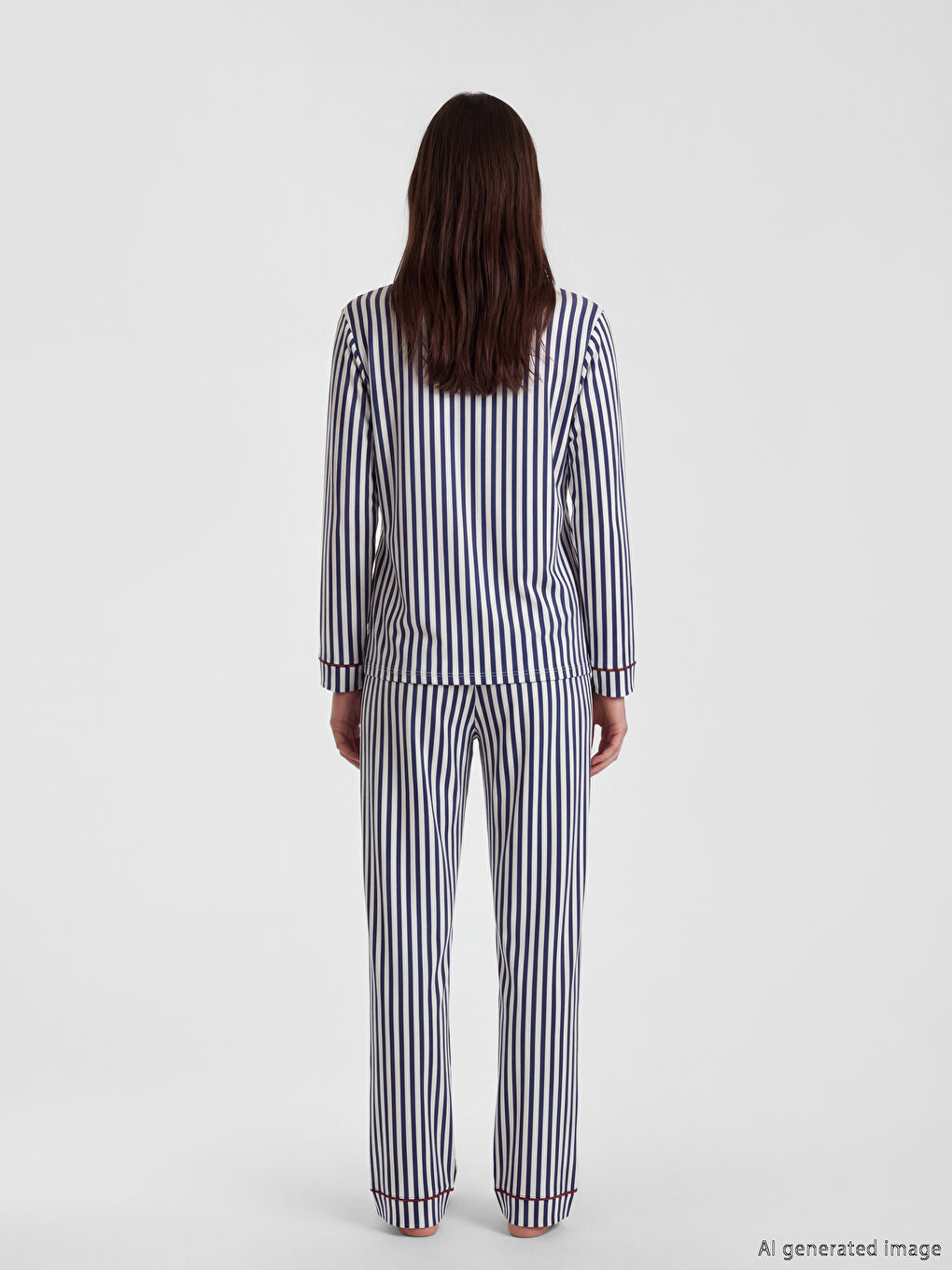 Lacivert Ayı Teddy Baskılı Kadın Pijama Takımı-3