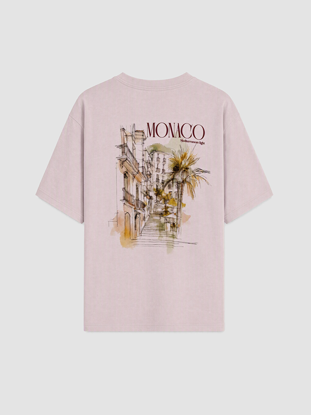 Crew Neck Monaco Printed Men's T-shirt-1