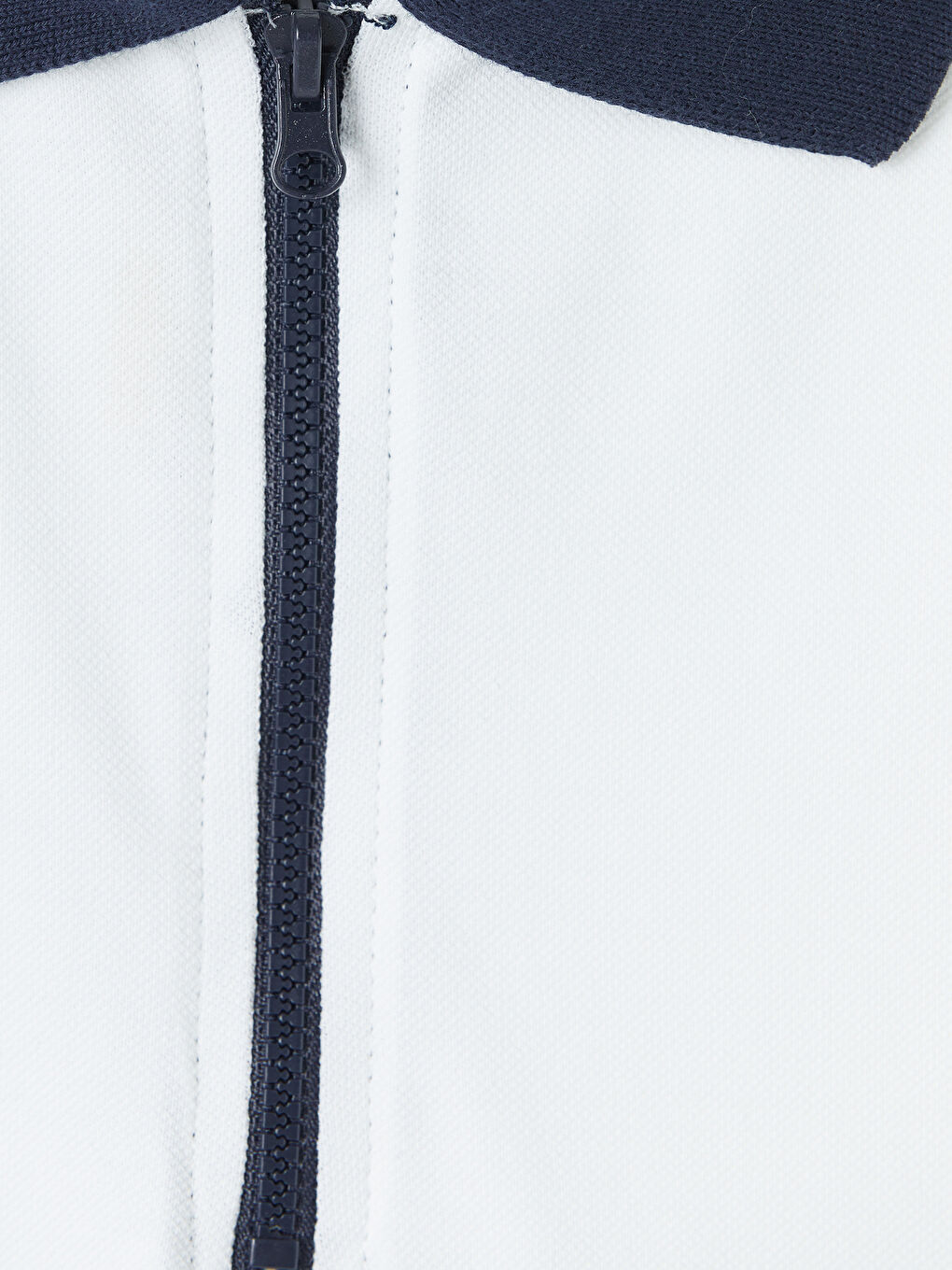 Beyaz Polo Yaka Poplin Mini Elbise-2