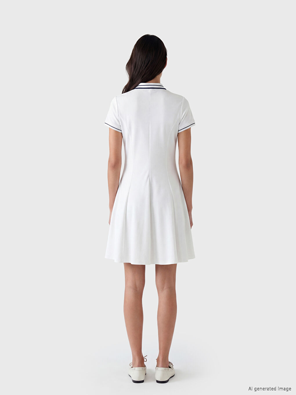 Polo Yaka Mini Elbise-2