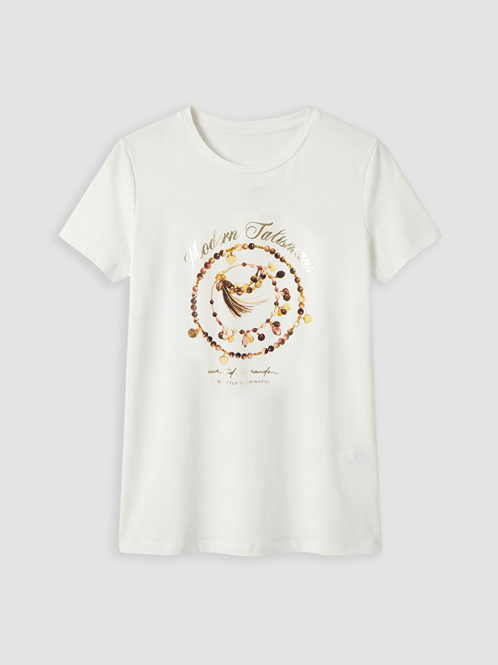 Crew Neck Printed Women's T-shirt-4