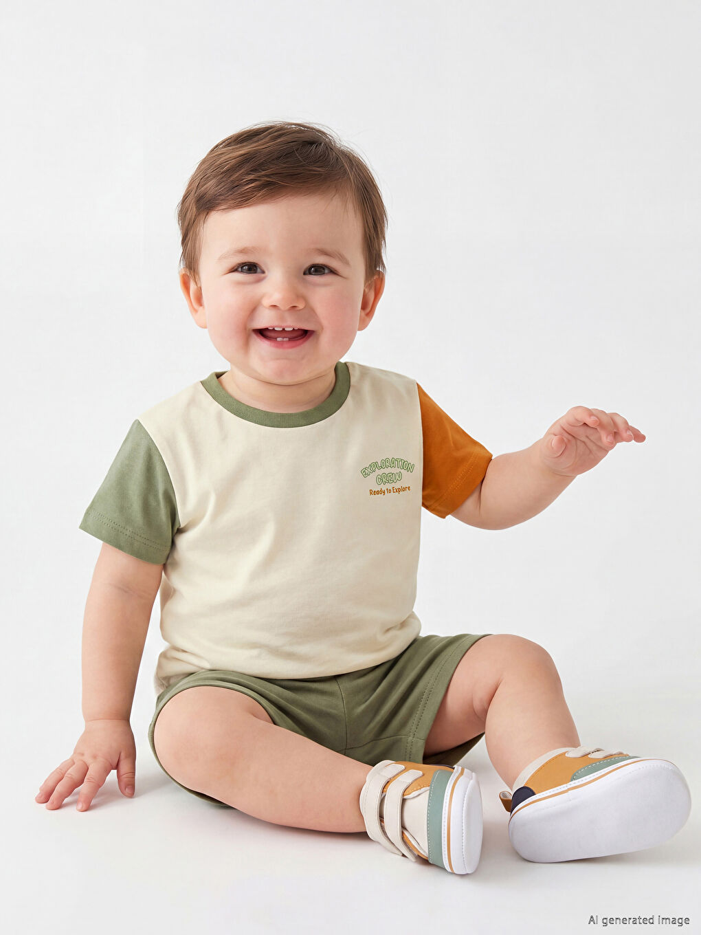 Printed Baby Boys' T-Shirt and Shorts Set-1