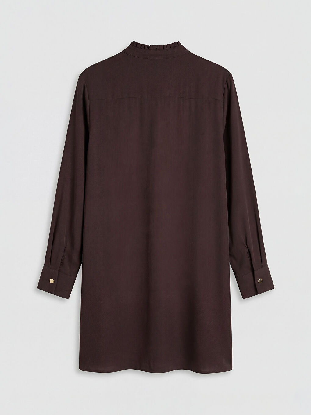 Frilled Grandad Collar Women's Shirt Tunic-5