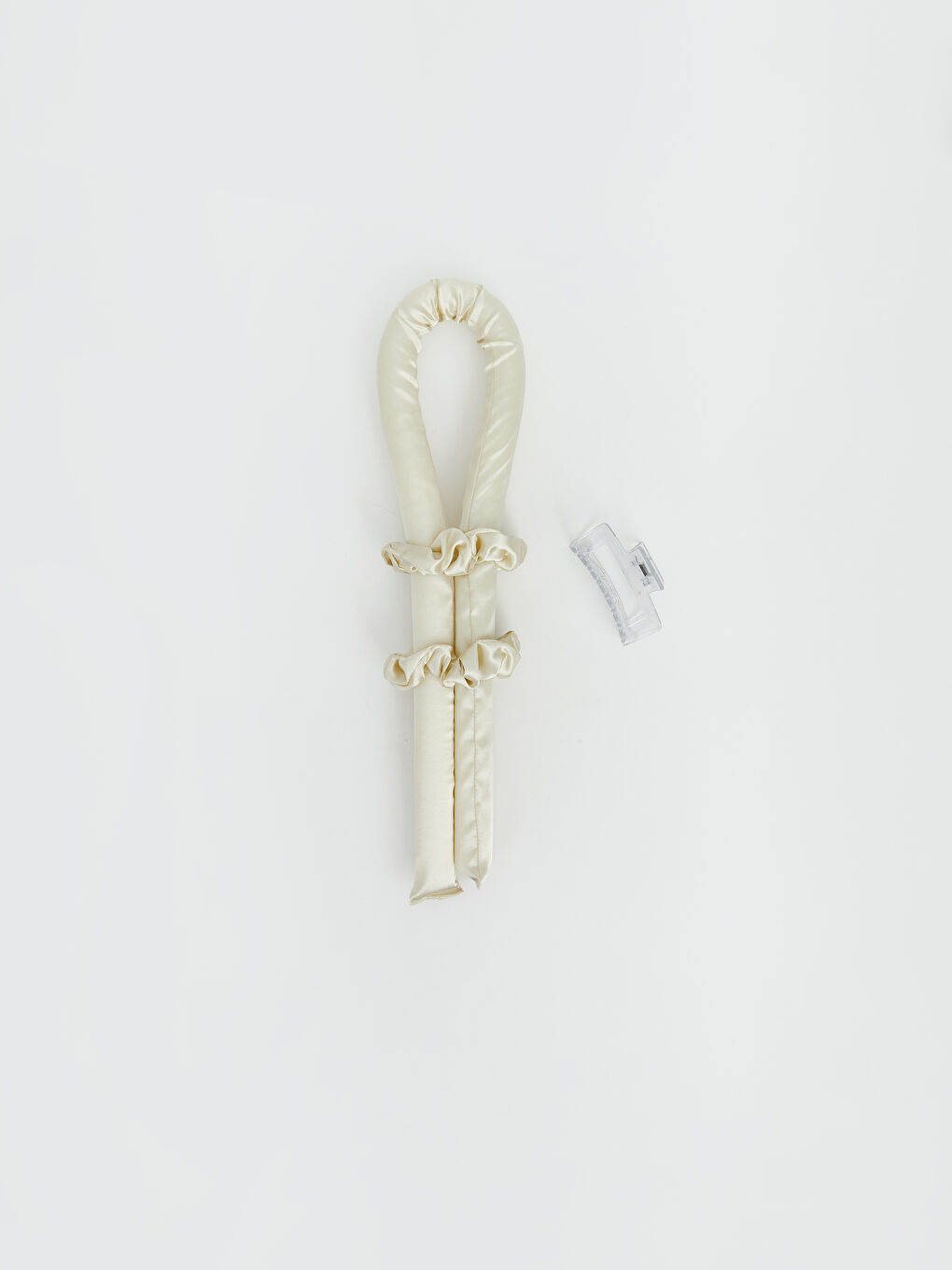 Ekru Kadın Bigudu ve Toka Seti-1