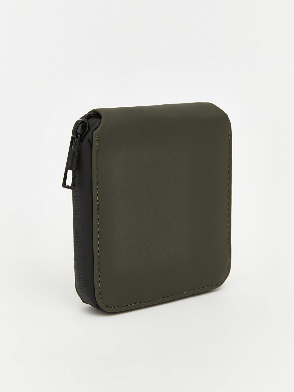 Haki Deri Görünümlü Erkek Cüzdan-1