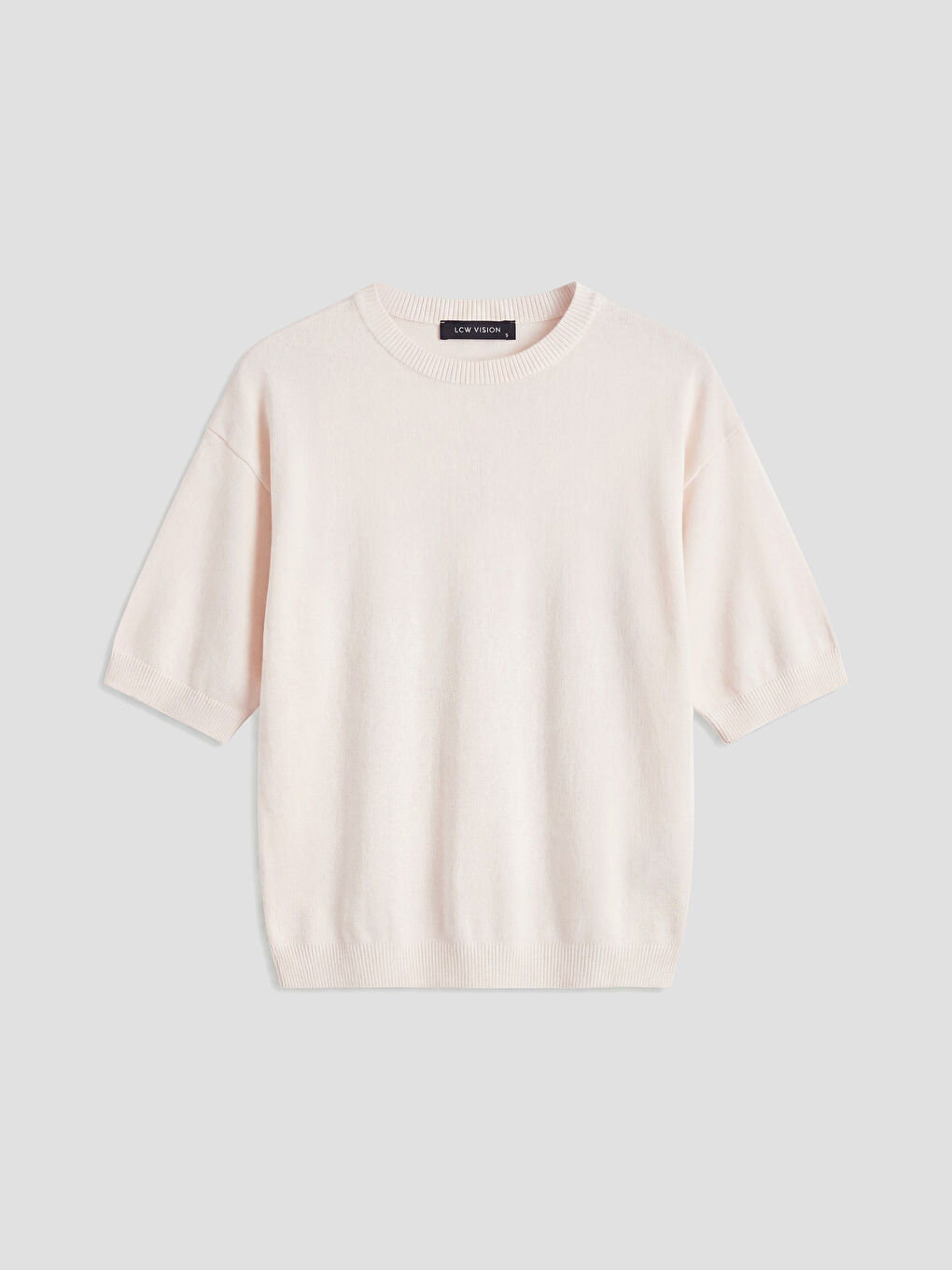 Ekru Bisiklet Yaka Kadın Triko Kazak