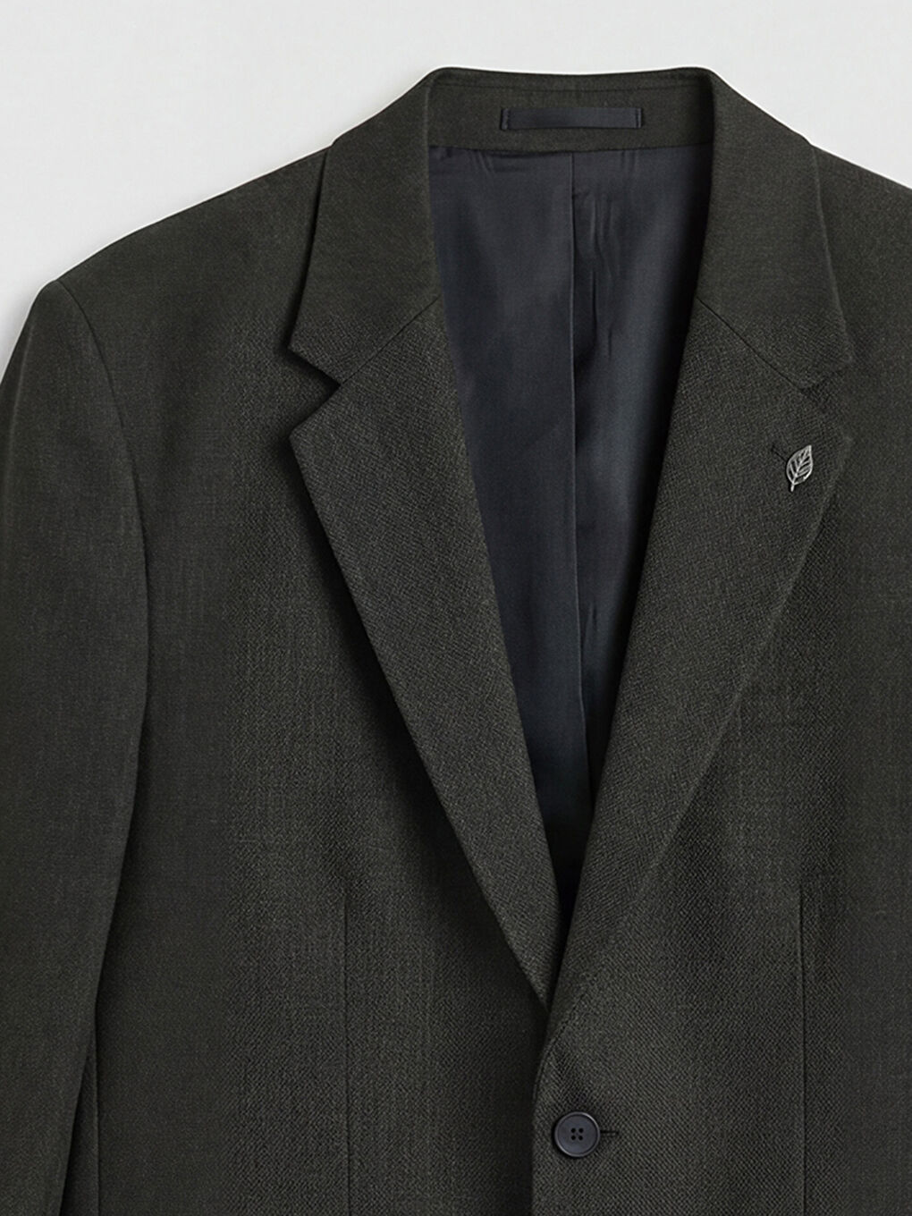 Yeşil Standart Kalıp Erkek Blazer Ceket-2