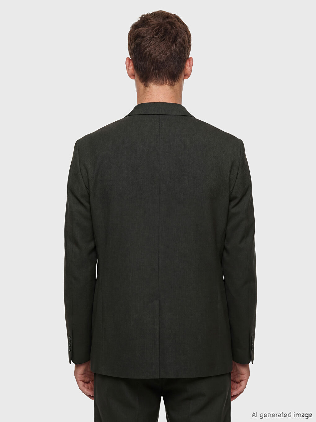 Yeşil Standart Kalıp Erkek Blazer Ceket-4