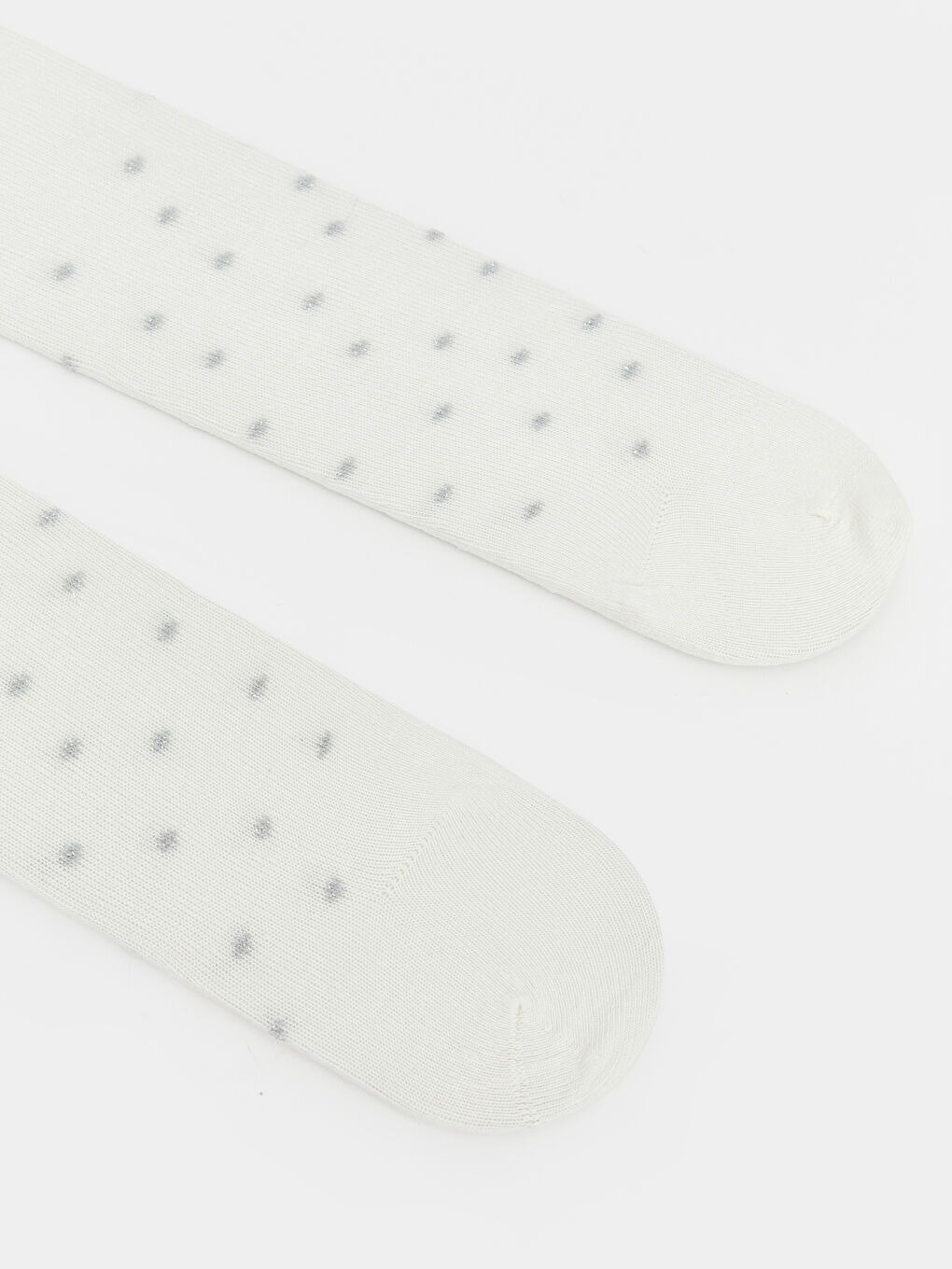 Ekru Desenli Kız Bebek Külotlu Çorap-1