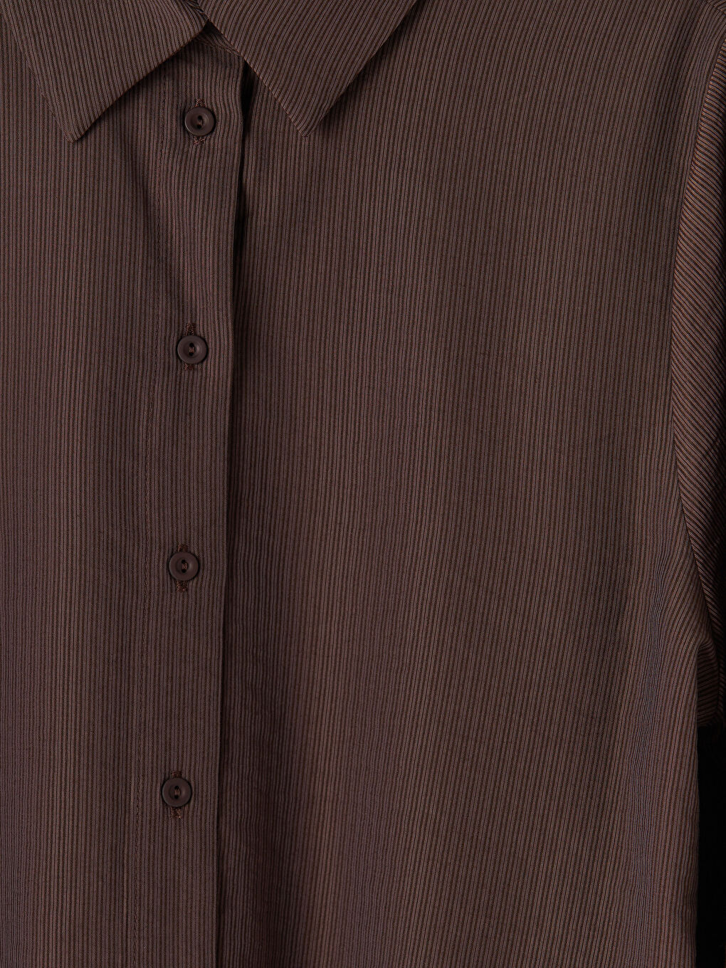 Kahverengi Dokulu Kadın Gömlek-2