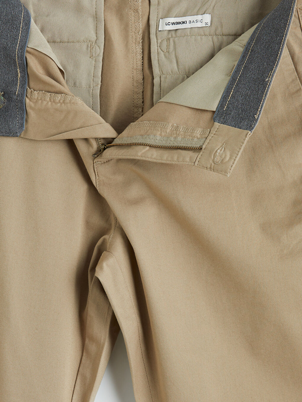 Bej Standart Kalıp Erkek Chino Pantolon-1