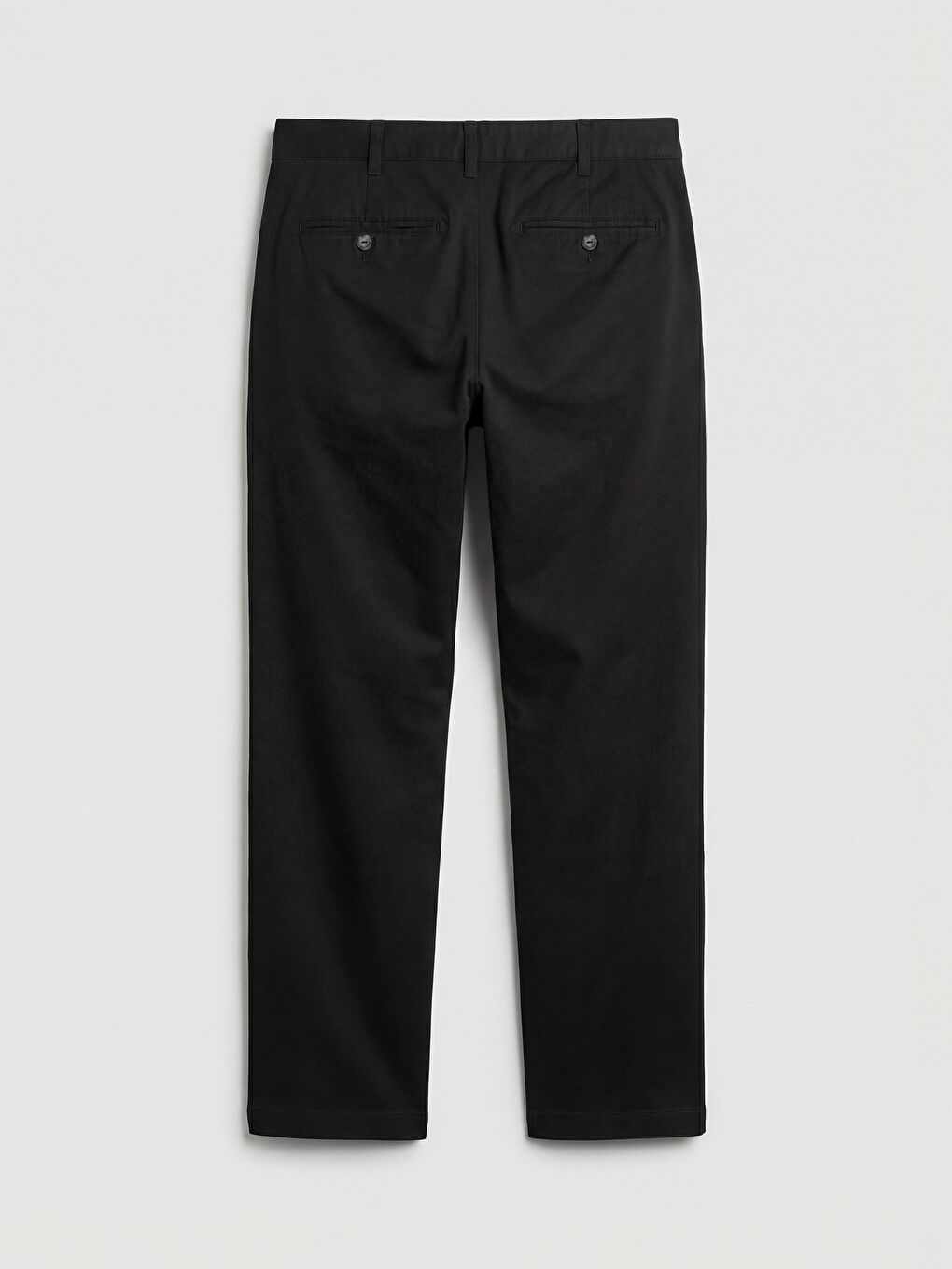 Siyah Standart Kalıp Erkek Chino Pantolon-1