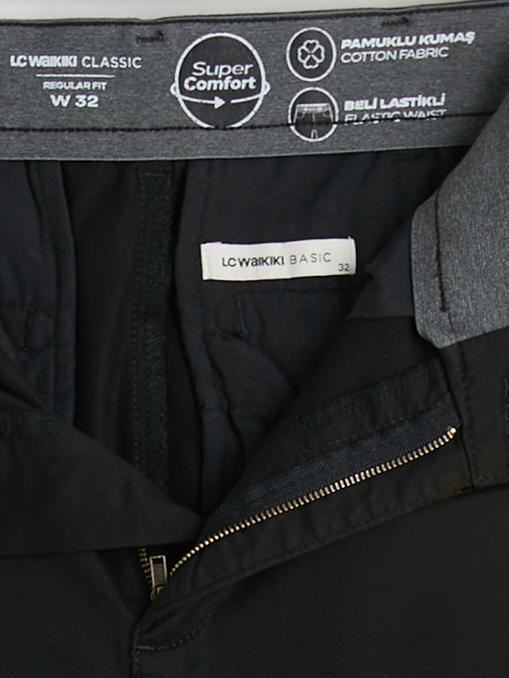 Siyah Standart Kalıp Erkek Chino Pantolon-2