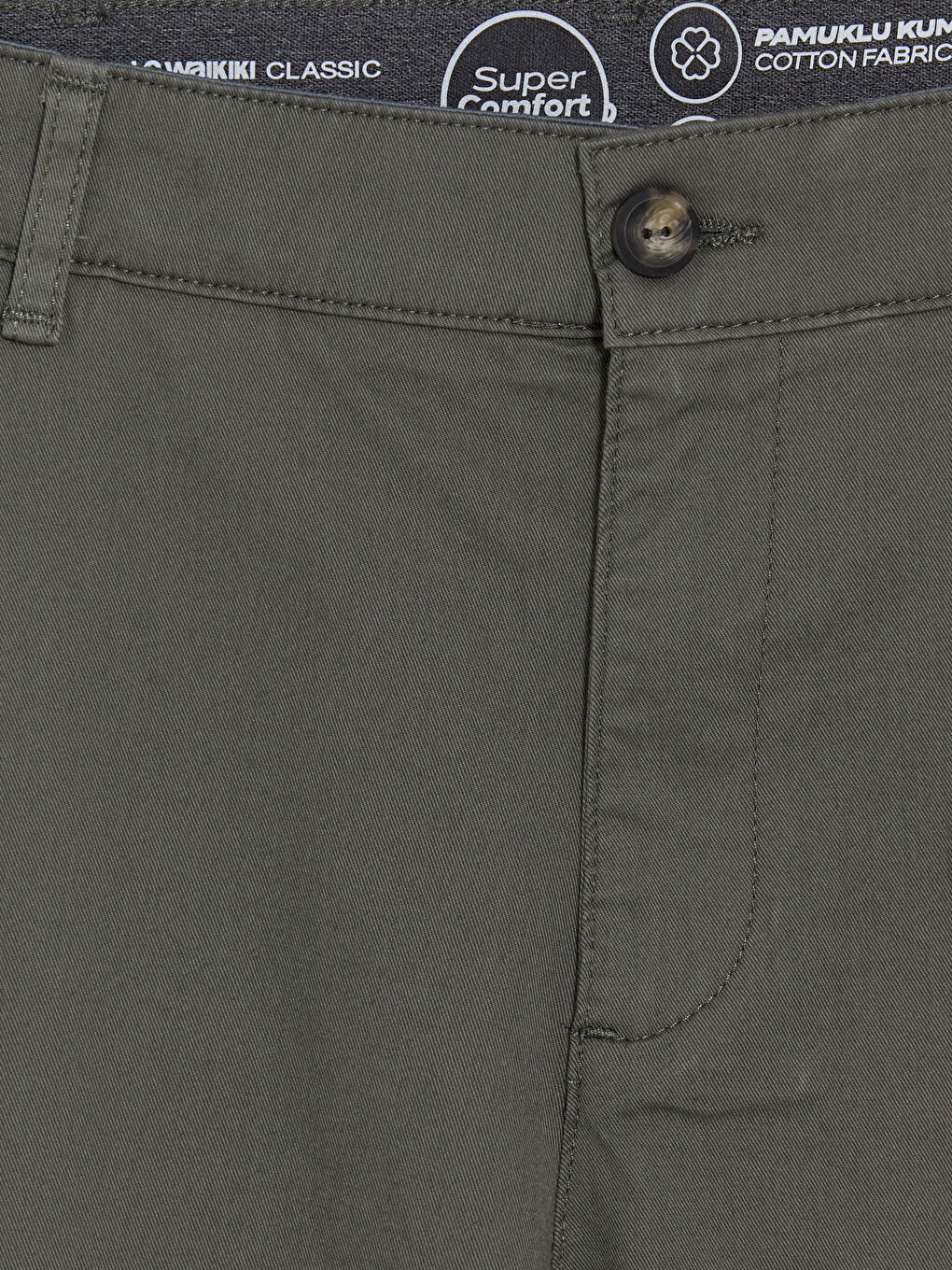 Haki Regular Fit Erkek Chino Pantolon-2