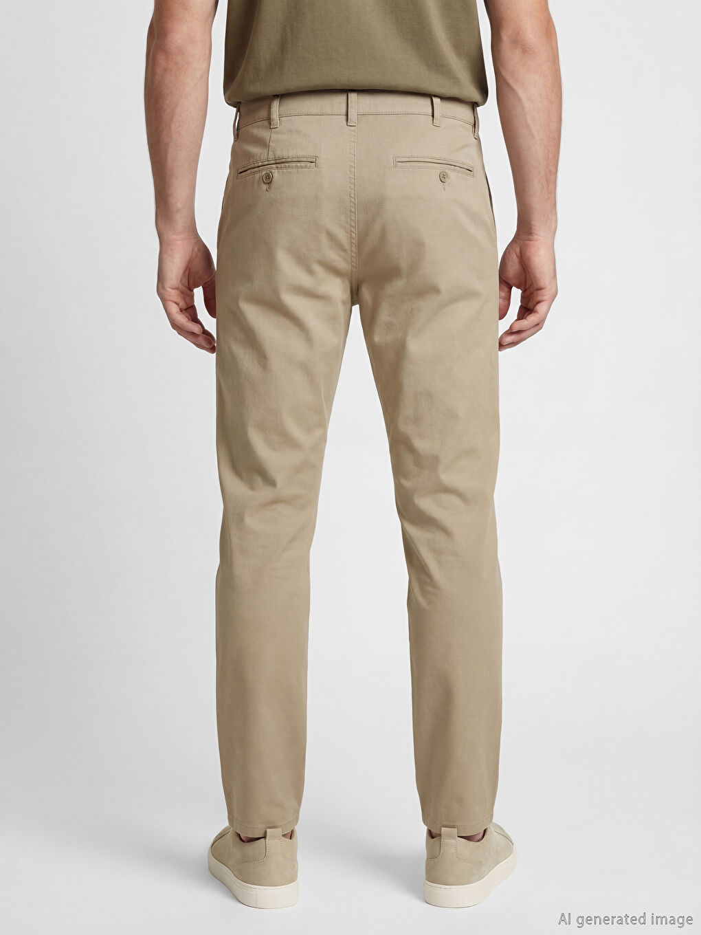 Bej Regular Fit Erkek Chino Pantolon-3