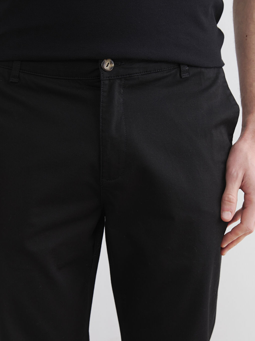 بنطال تشينو للرجال بقصة عادية-2