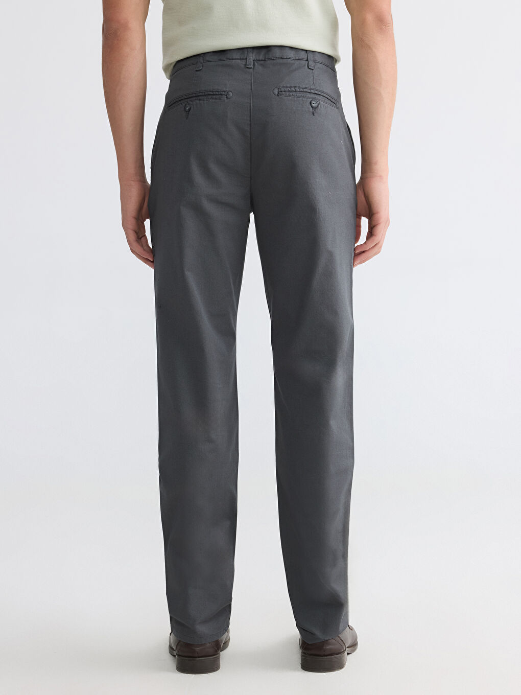 Antrasit Regular Fit Erkek Chino Pantolon-3