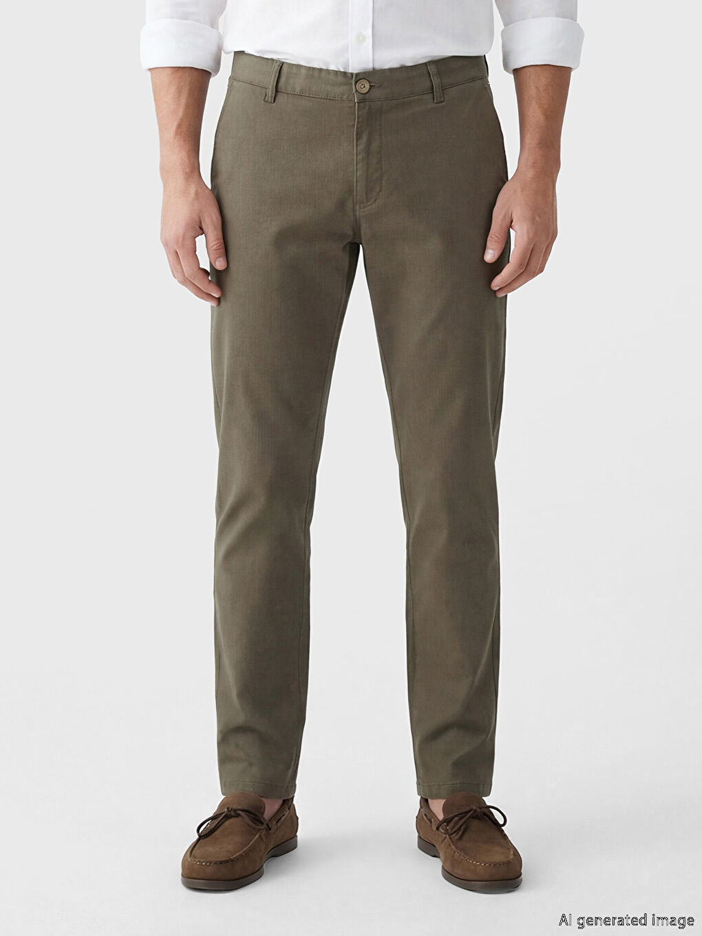 Kahverengi Regular Fit Erkek Chino Pantolon-1