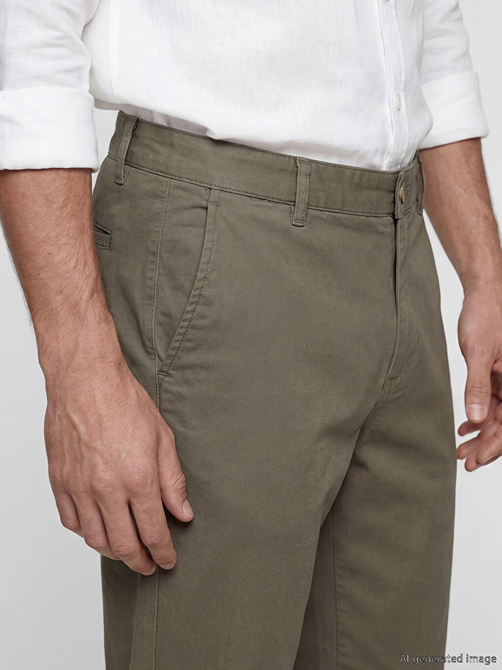 Kahverengi Regular Fit Erkek Chino Pantolon-2