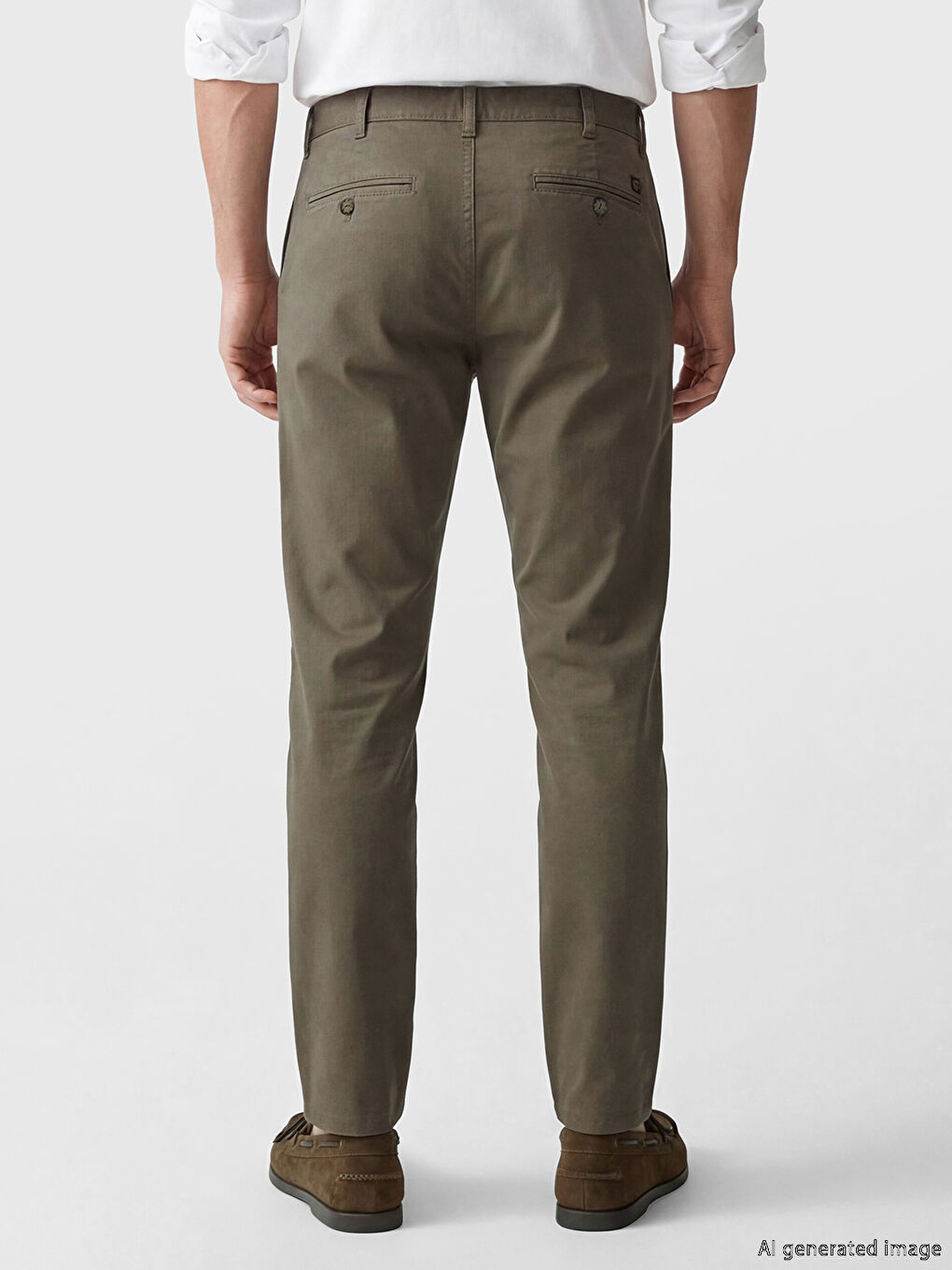 Kahverengi Regular Fit Erkek Chino Pantolon-3