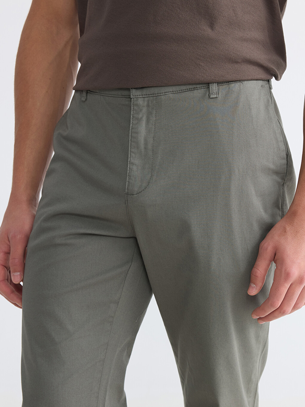 Haki Regular Fit Erkek Chino Pantolon-2