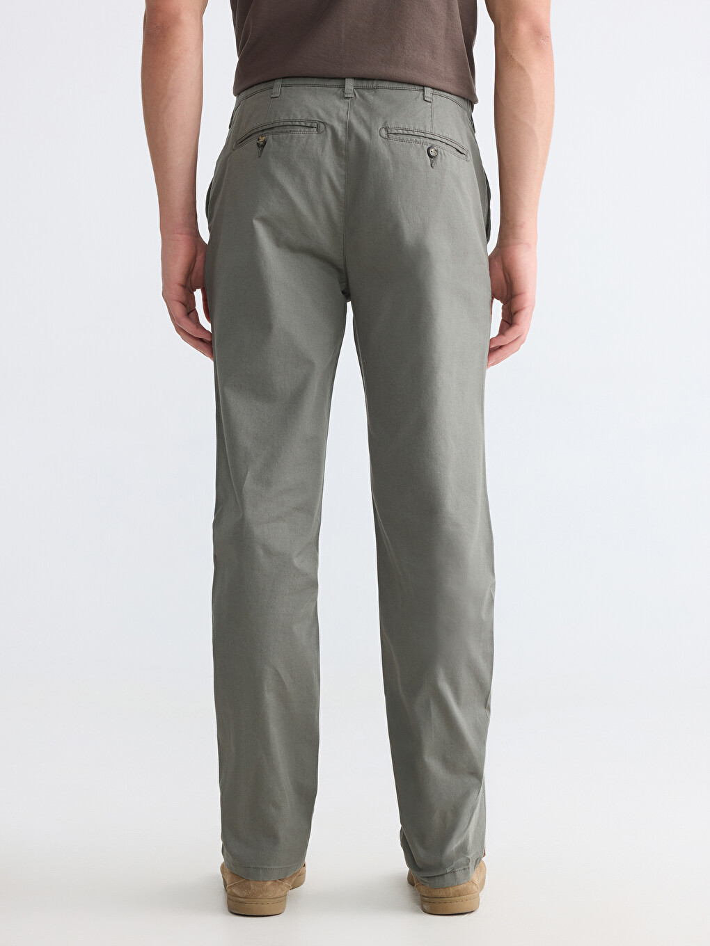 Haki Regular Fit Erkek Chino Pantolon-3
