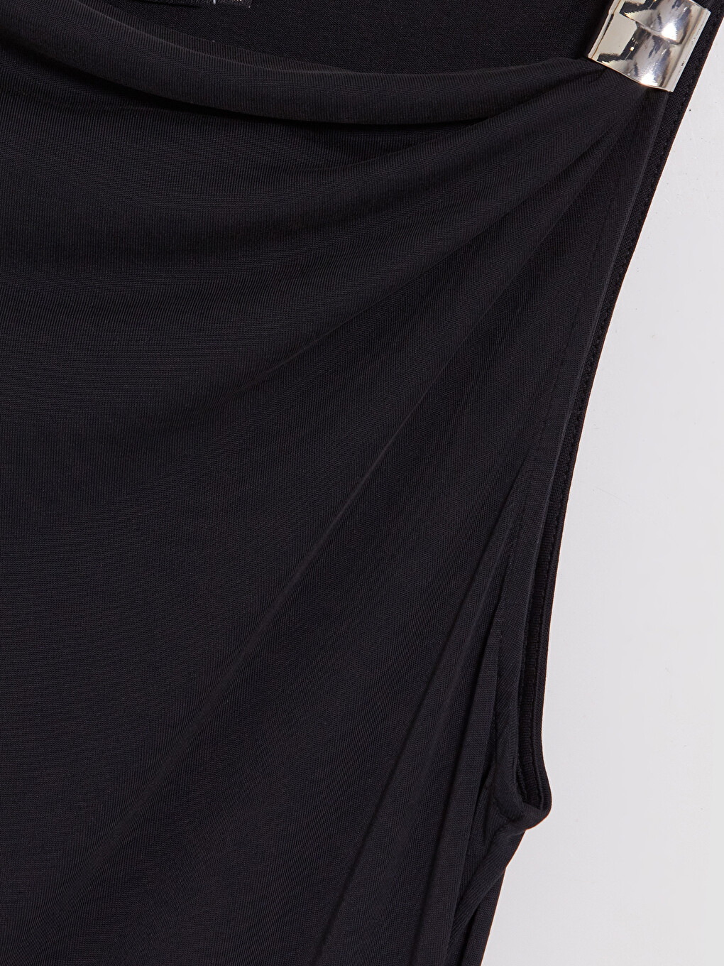 Cowl Neck Modal Blend Ruched Dress-6