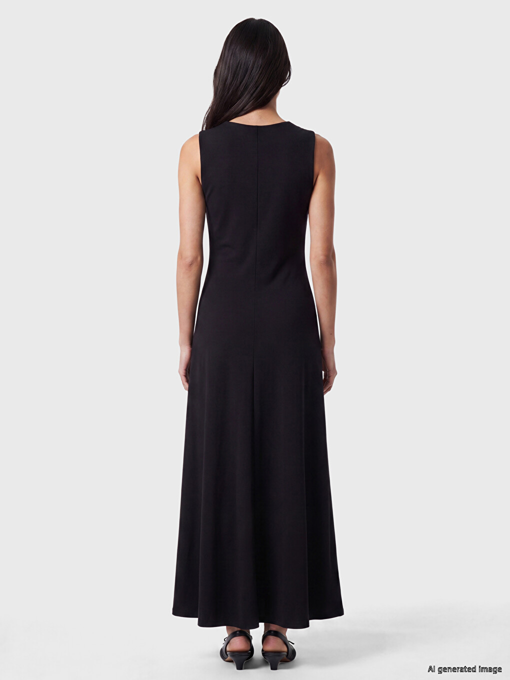Crew Neck A-line Ruched Dress-3