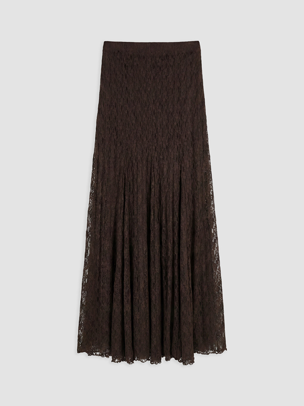 Elastic Waist Pleated Lace Skirt