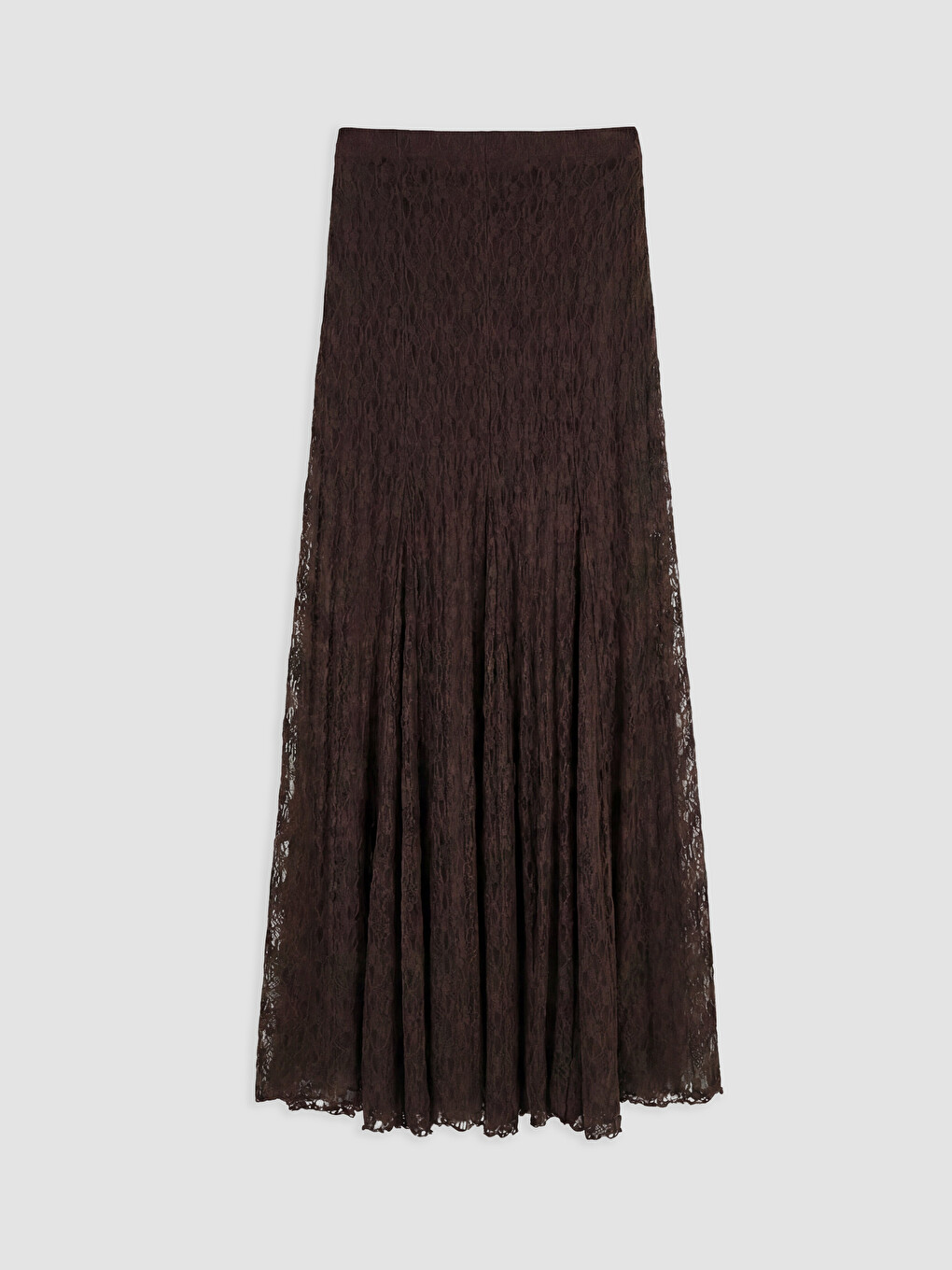 Elastic Waist Pleated Lace Skirt-1