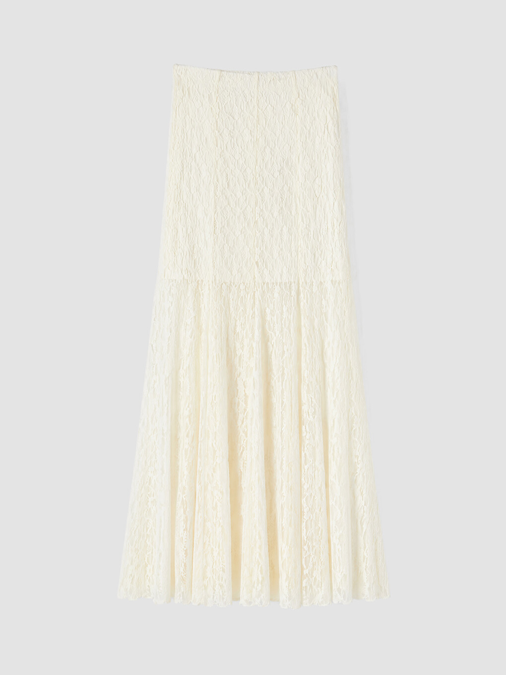 Elastic Waist Pleated Lace Skirt-4